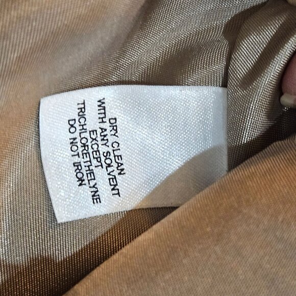 Anne Klein Tweed Blazer Jacket Size 8 Petite Brown Lace Trim Professional Office - Picture 10 of 13